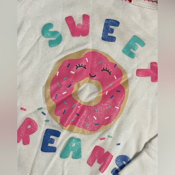 Carter's Girl Cupcakes & Donuts Long Sleeve Fleece Bottoms Pajama Set 18M - Picture 2 of 5